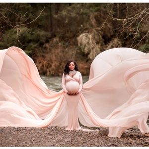 Carnation Pink Maternity Gown